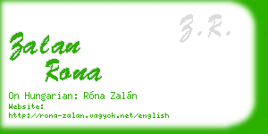zalan rona business card